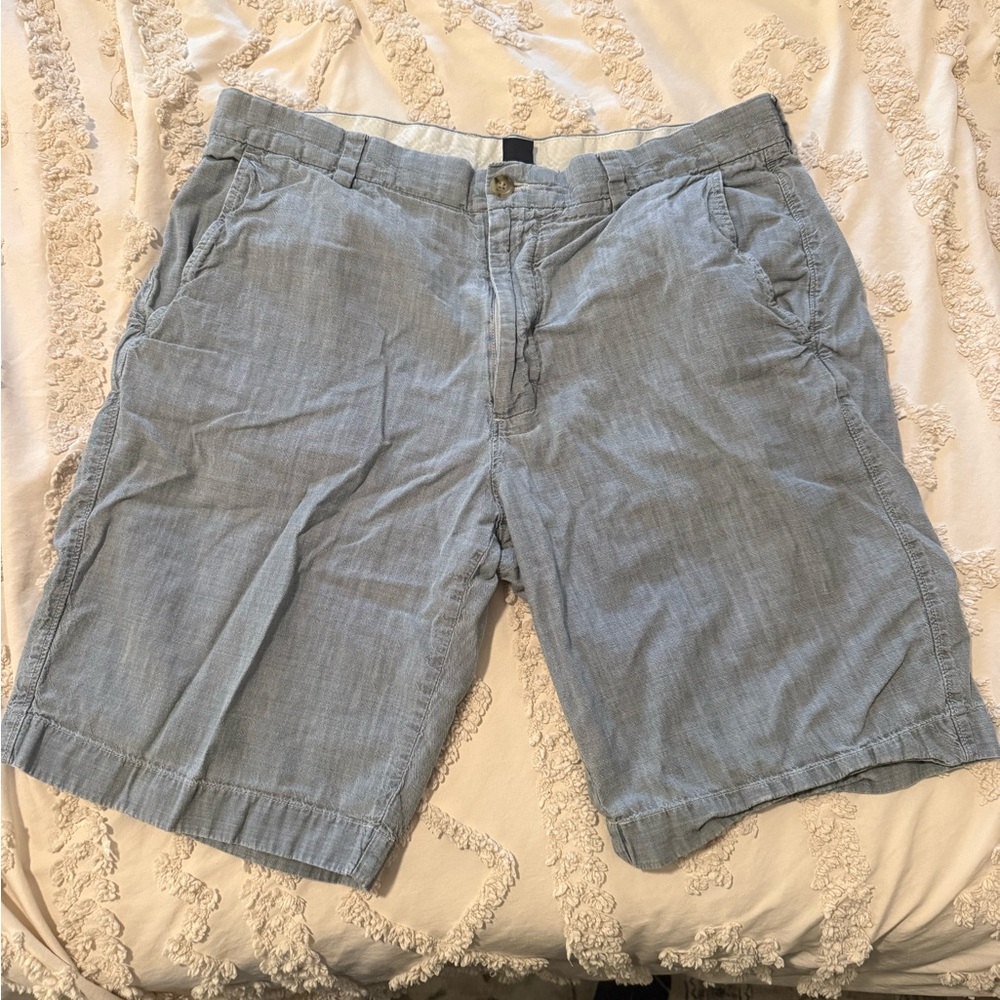 J. Crew Men's Light Blue Flat Front Shorts